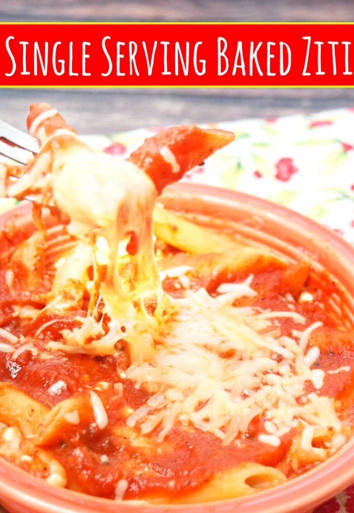 Microwave Baked Ziti Pasta for One Serving Just Microwave It
