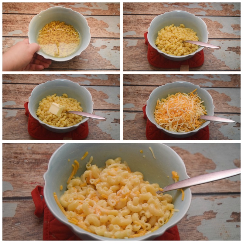 Homemade Mac and Cheese is super easy to make in the microwave. 