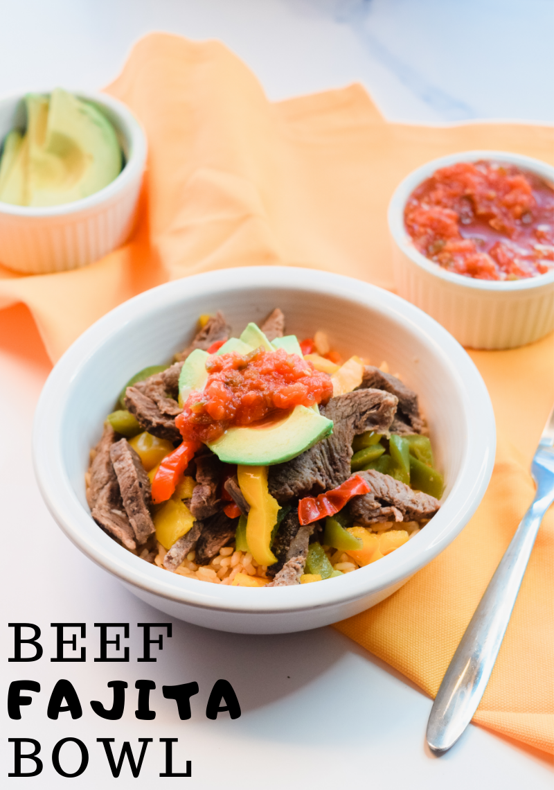 Make yourself an easy dinner for one with this simple recipe for a Microwave Beef Fajita Bowl