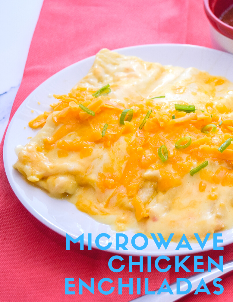 Microwave Chicken Enchiladas close up