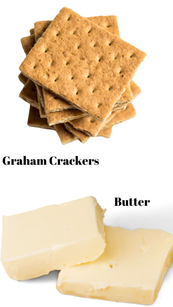 Ingredients to make a Microwave Graham Cracker Crust