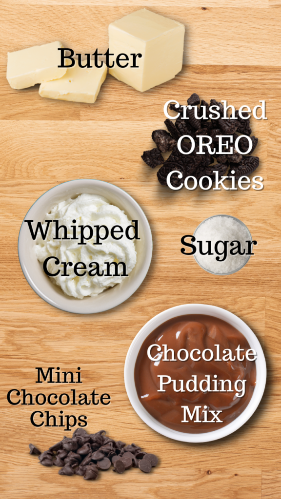 Ingredients to make Microwave Chocolate Cream Pie