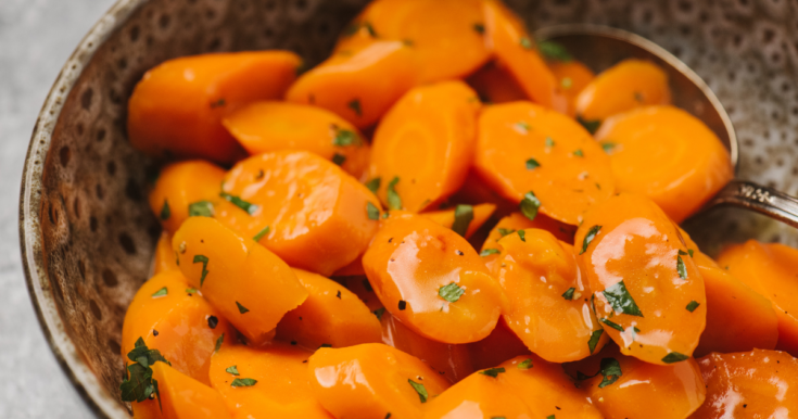 Orange Glazed Carrots in the Microwave