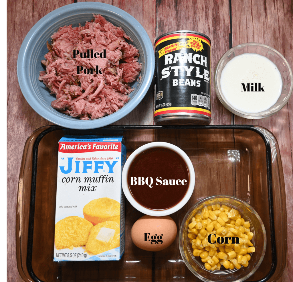 Ingredients to make Microwave Cowboy Casserole 