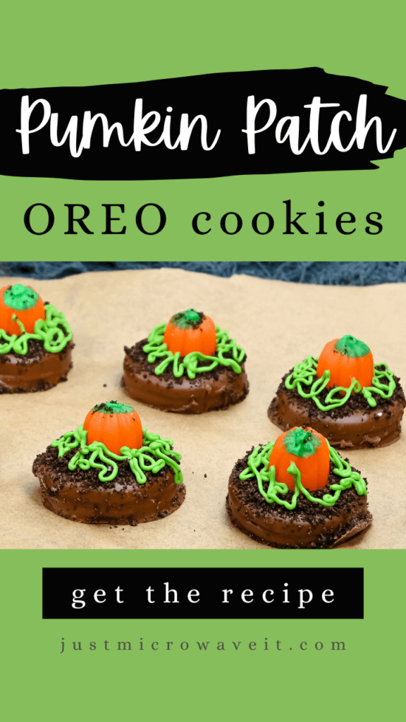 image to pinf or these Chocolate Covered Pumpkin Patch OREO cookies