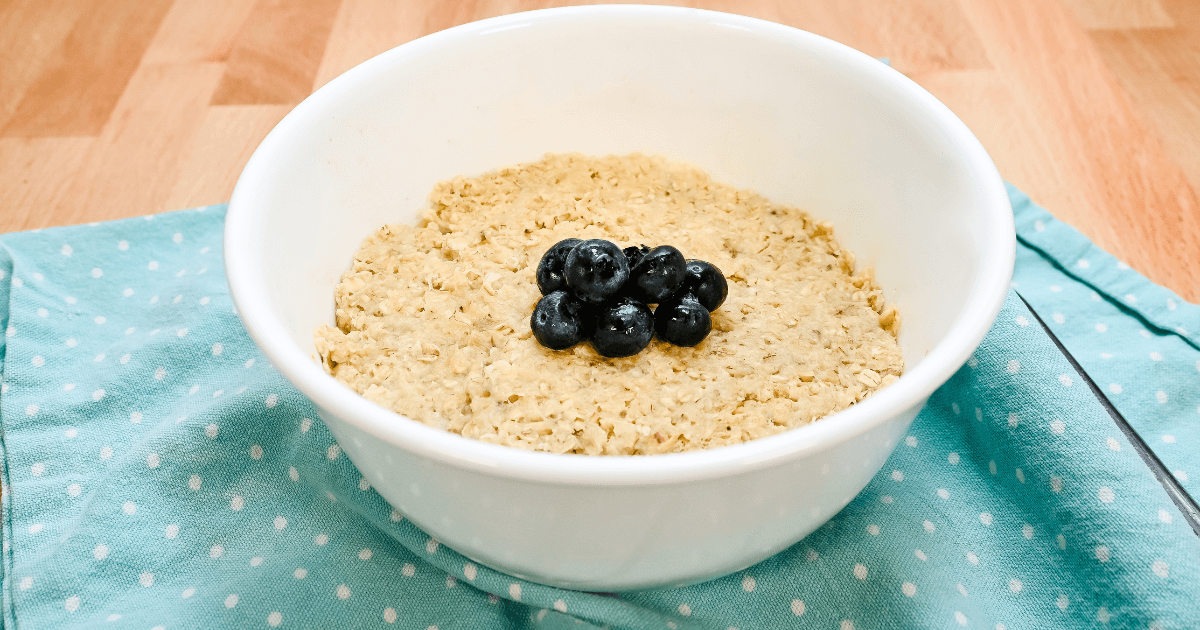 Healthy High Protein Banana Baked Oatmeal in the Microwave Just Microwave It