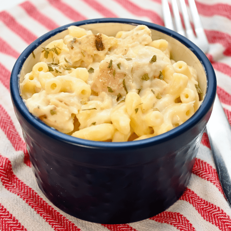 Chicken Alfredo Mac and Cheese in the Microwave | Just Microwave It