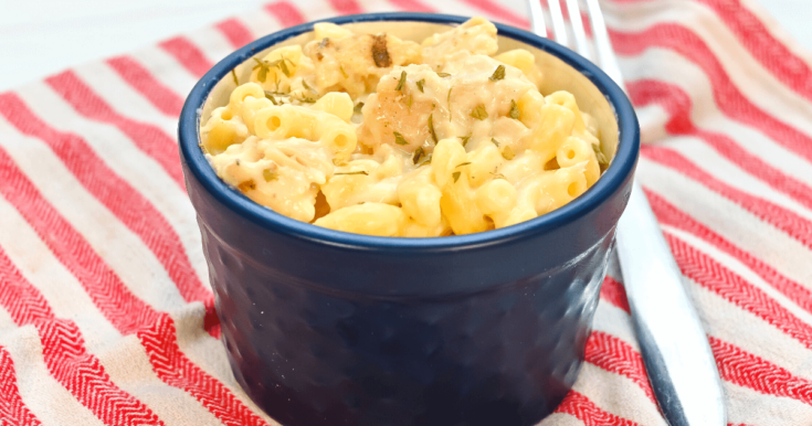 Chicken Alfredo Mac n Cheese in the  Microwave