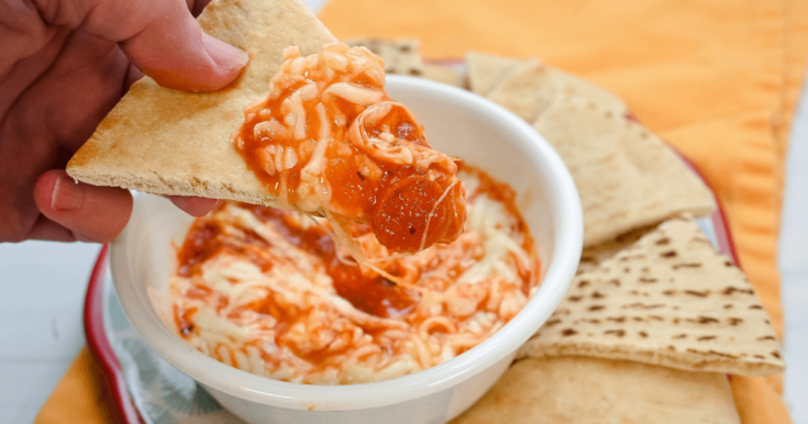 Microwave Pepperoni Pizza Dip