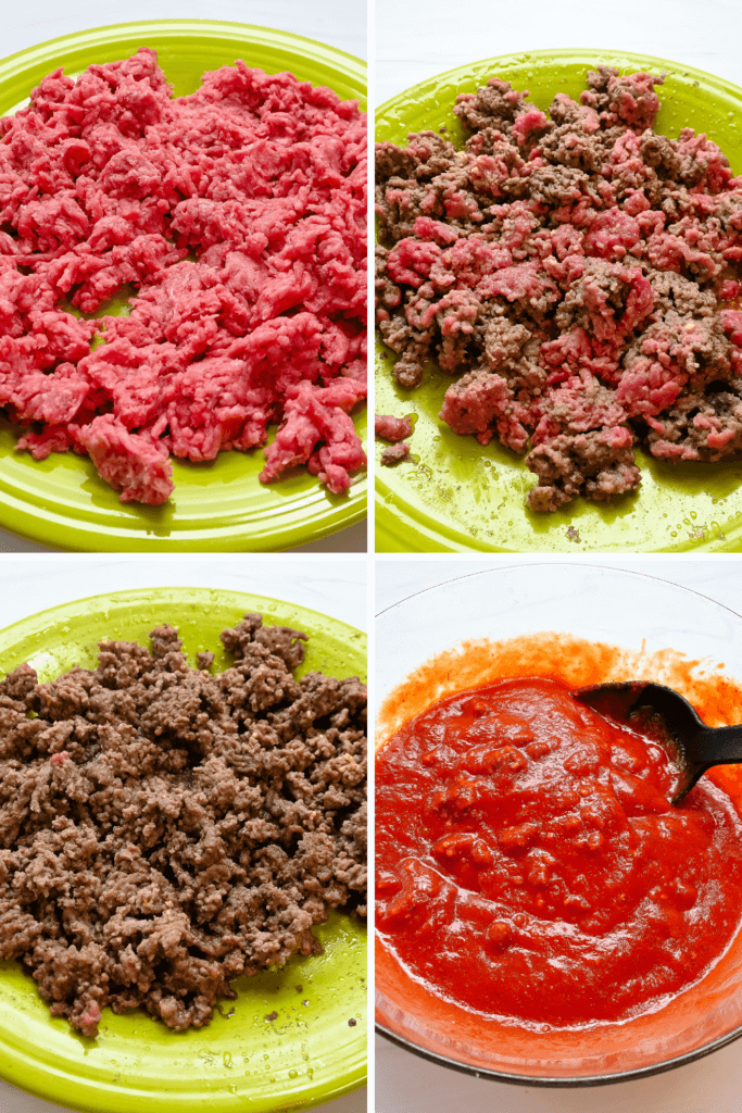 How to make meat sauce completely in the microwave with ground beef and spaghetti sauce