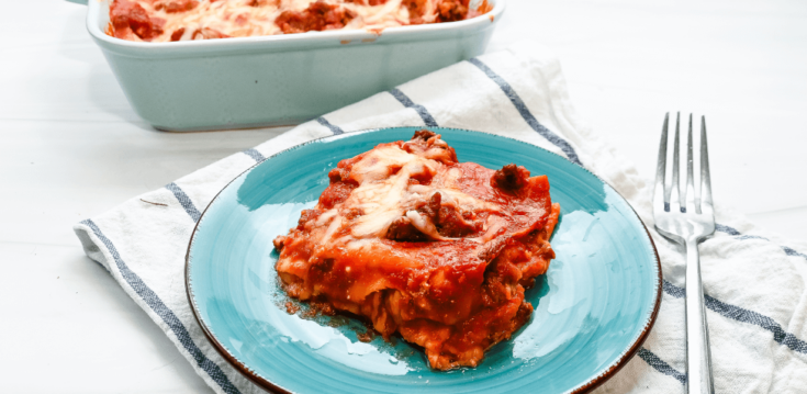 Microwave  Meat Sauce Lasagna
