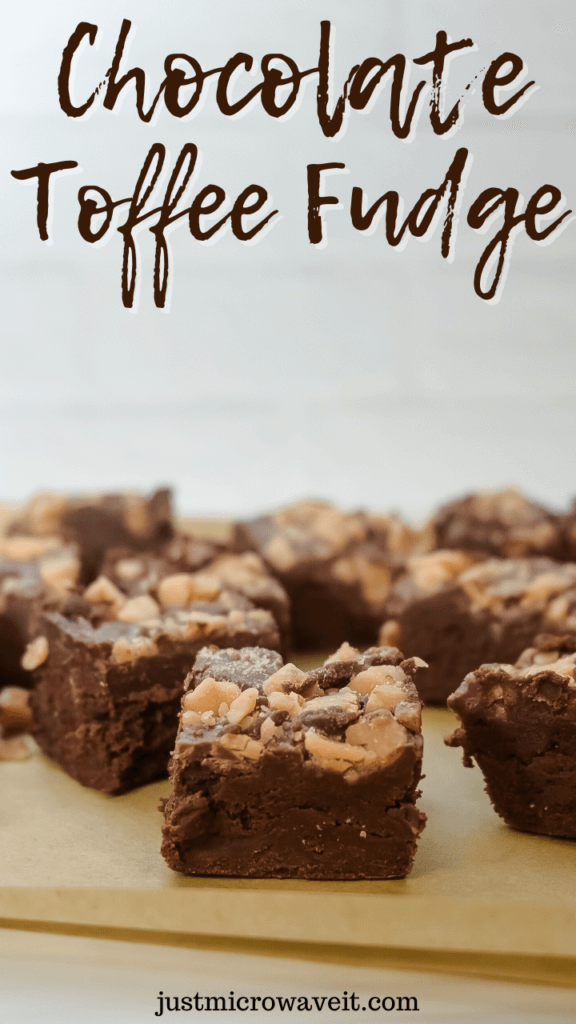 Title image for microwave chocolate toffee fudge